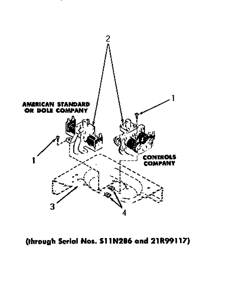 MIXING VALVES Diagram and Parts List for DA6070  Amana Washer