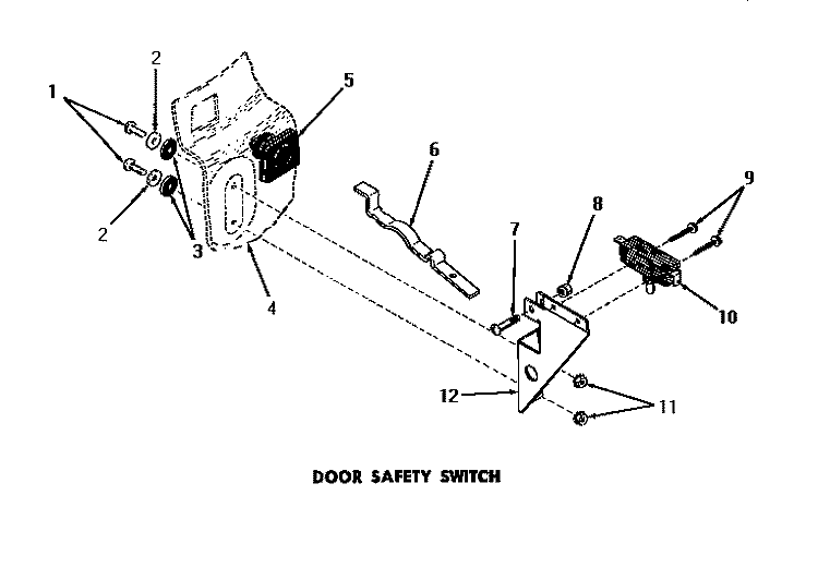 DOOR SAFETY SWITCH Diagram and Parts List for DA6070  Amana Washer