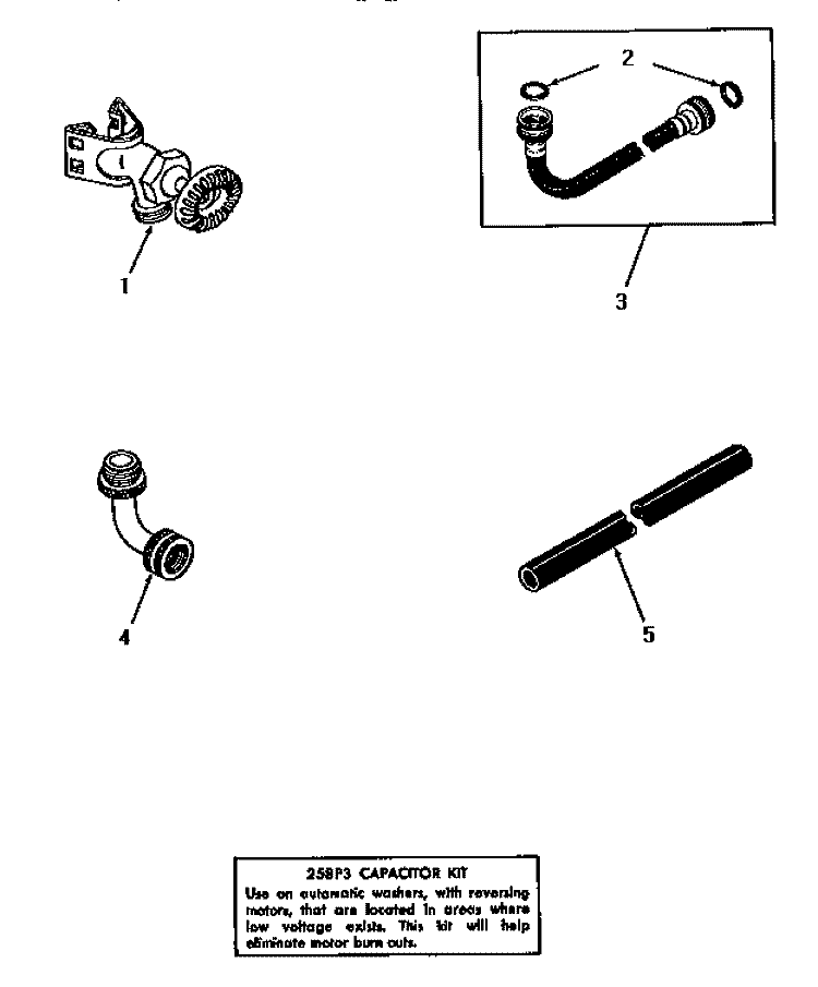ACCESSORIES Diagram and Parts List for DA6070  Amana Washer