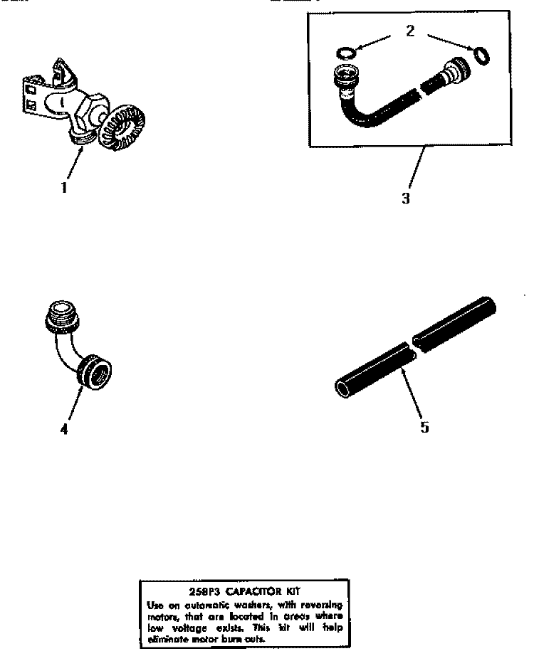 ACCESSORIES Diagram and Parts List for DA3211  Amana Washer