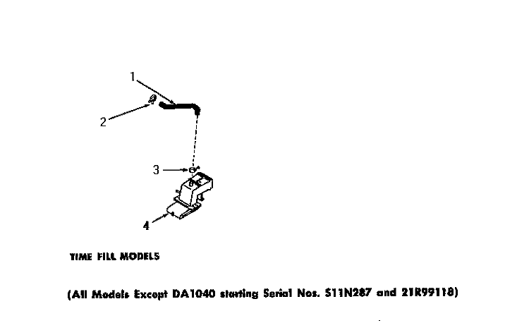 WATER INLET AND FILLER HOSE Diagram and Parts List for DA6120  Amana Washer
