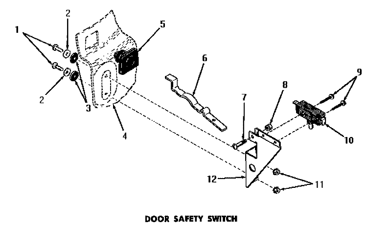 DOOR SAFETY SWITCH Diagram and Parts List for DA6120  Amana Washer