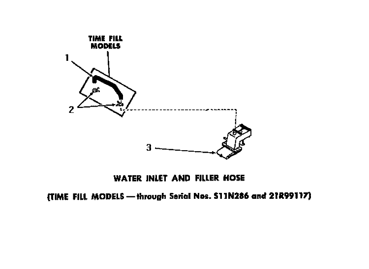 WATER INLET & FILLER HOSE Diagram and Parts List for DA6123  Amana Washer