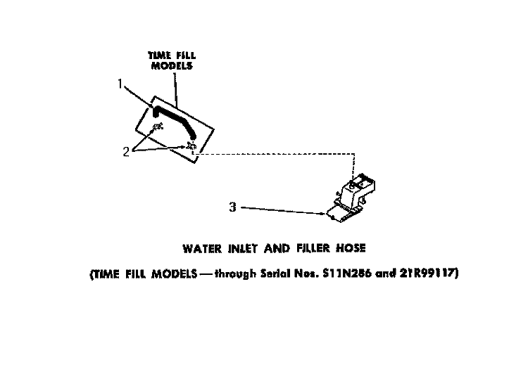 WATER INLET & FILLER HOSE Diagram and Parts List for FA3201  Amana Washer