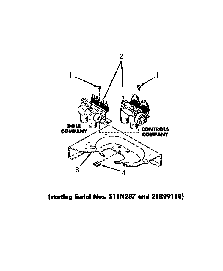 MIXING VALVES Diagram and Parts List for FA3201  Amana Washer
