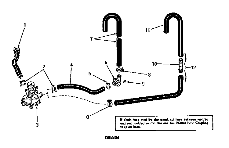 DRAIN Diagram and Parts List for FA3201  Amana Washer