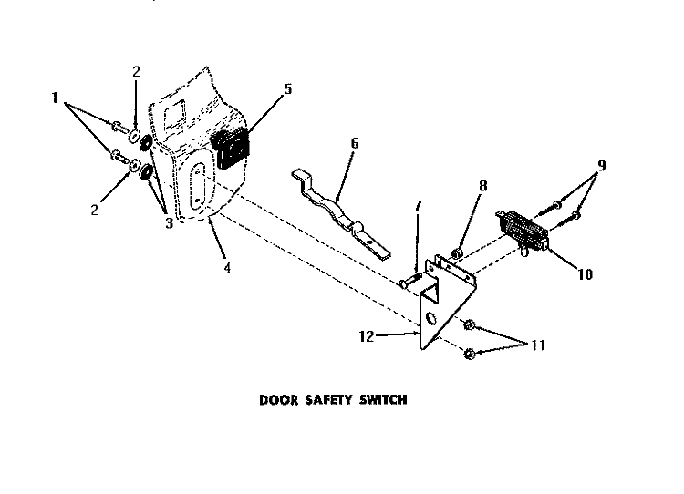 DOOR SAFETY SWITCH Diagram and Parts List for FA3201  Amana Washer
