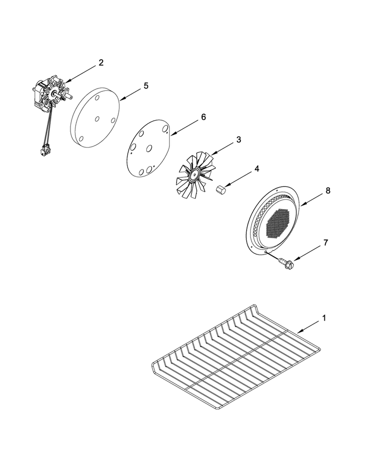 Internal Oven Parts Diagram and Parts List for MGT8720DS03  Maytag Range
