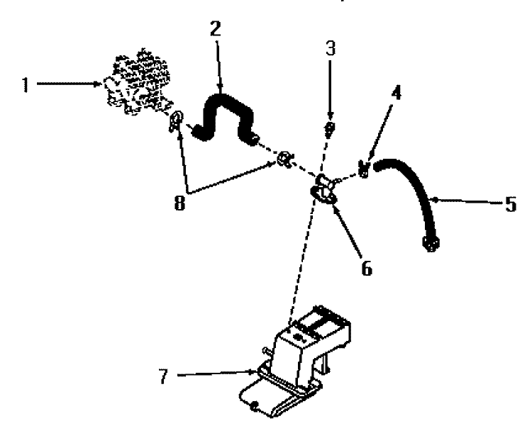 WATER INLET AND FILLER HOSE Diagram and Parts List for FA9151  Amana Washer