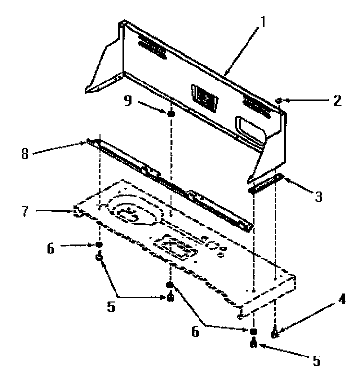 CONTROL HOOD Diagram and Parts List for FA9151  Amana Washer