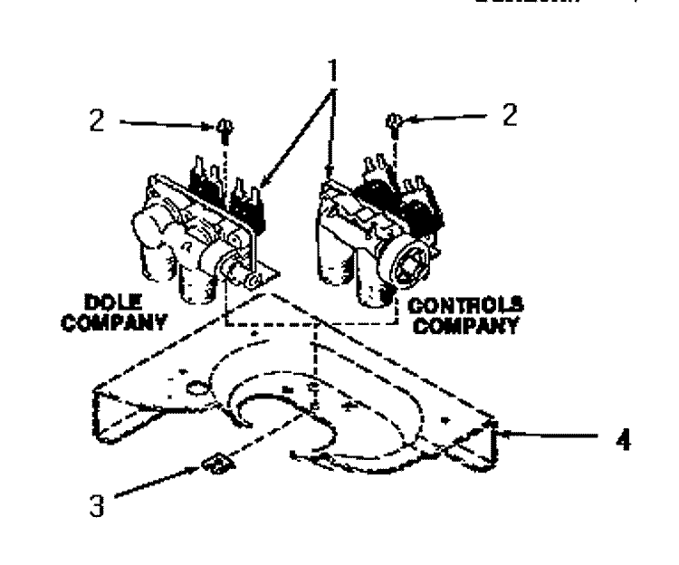 MIXING VALVE ASSY Diagram and Parts List for FA9151  Amana Washer