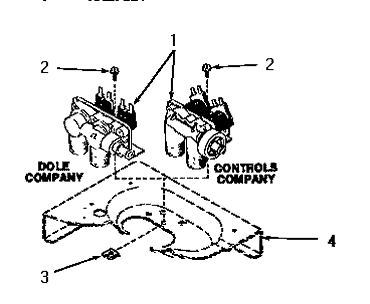 MIXING VALVE ASSY Diagram and Parts List for FA9101  Amana Washer