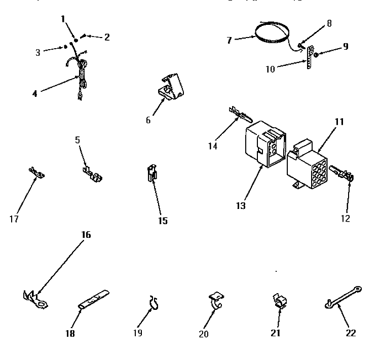 POWER CORD, WIRE AND TERMINALS Diagram and Parts List for FA9101  Amana Washer