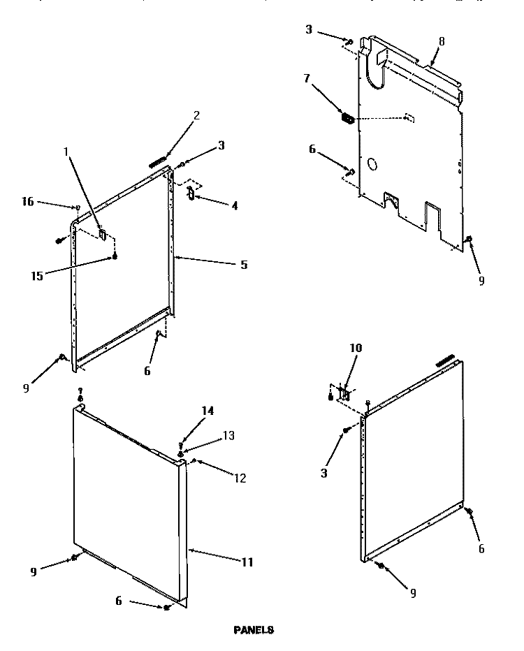PANELS Diagram and Parts List for FA4300  Amana Washer