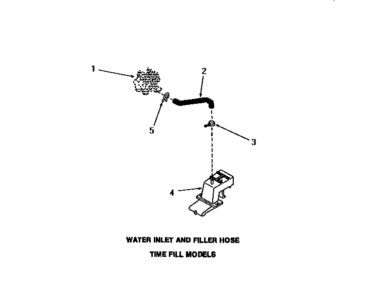 WATER INLET & FILLER HOSE Diagram and Parts List for FA6312  Amana Washer
