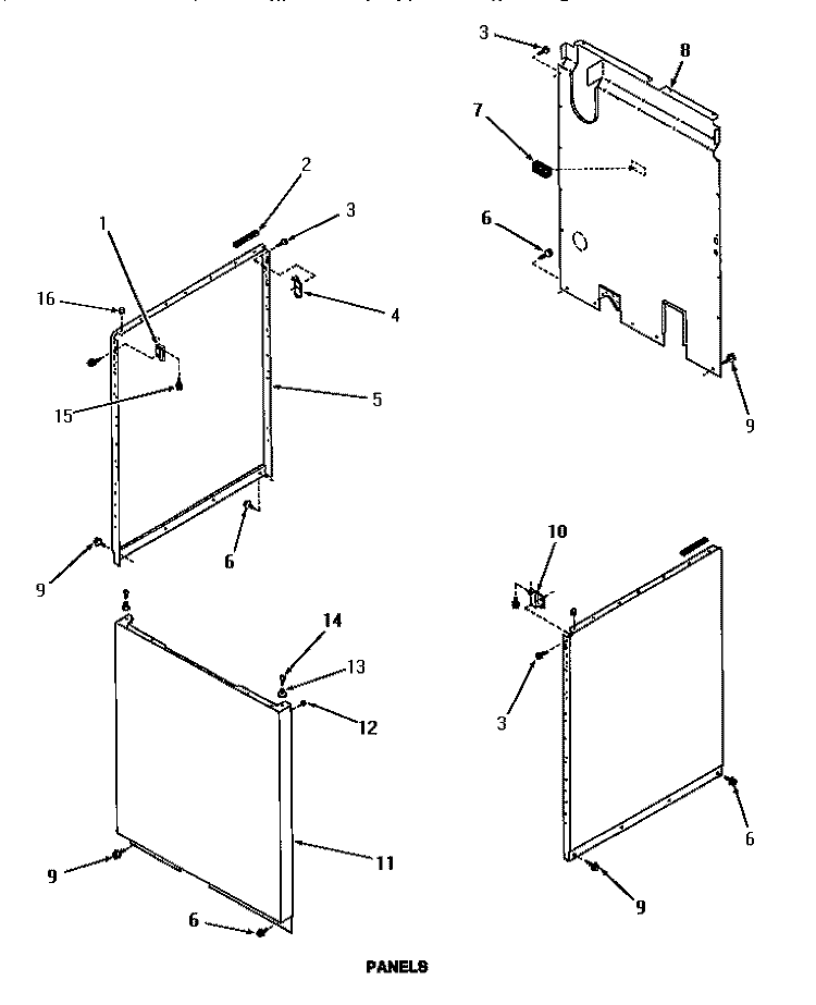PANELS Diagram and Parts List for FA6312  Amana Washer