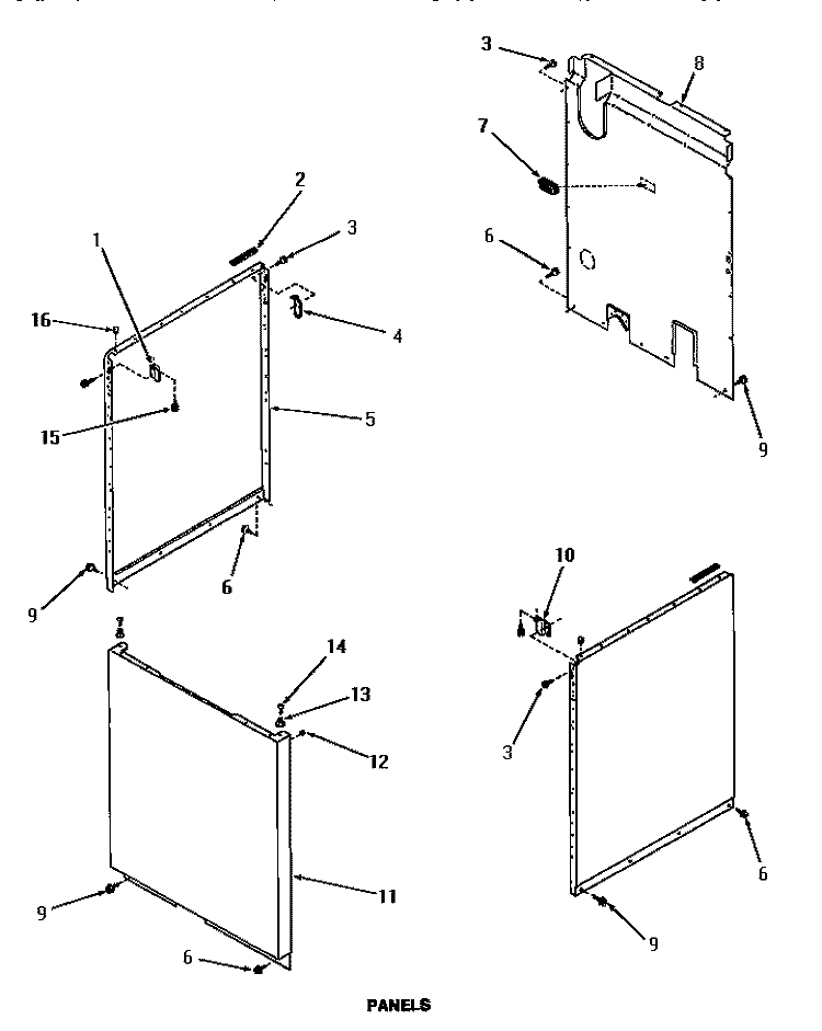PANELS Diagram and Parts List for FA4141  Amana Washer