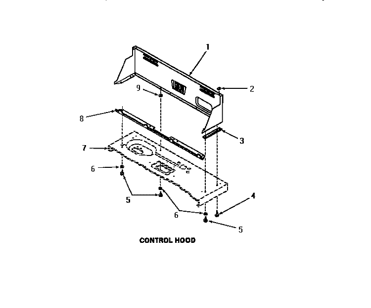 CONTROL HOOD Diagram and Parts List for FA0620  Amana Washer