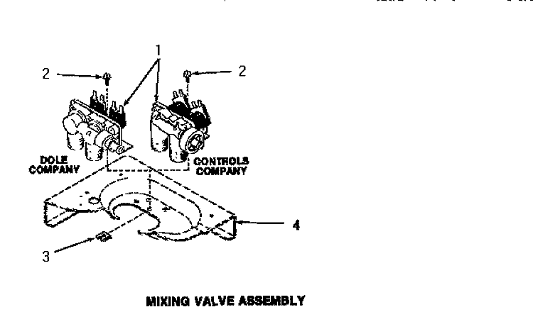 MIXING VALVE ASSY Diagram and Parts List for FA0620  Amana Washer
