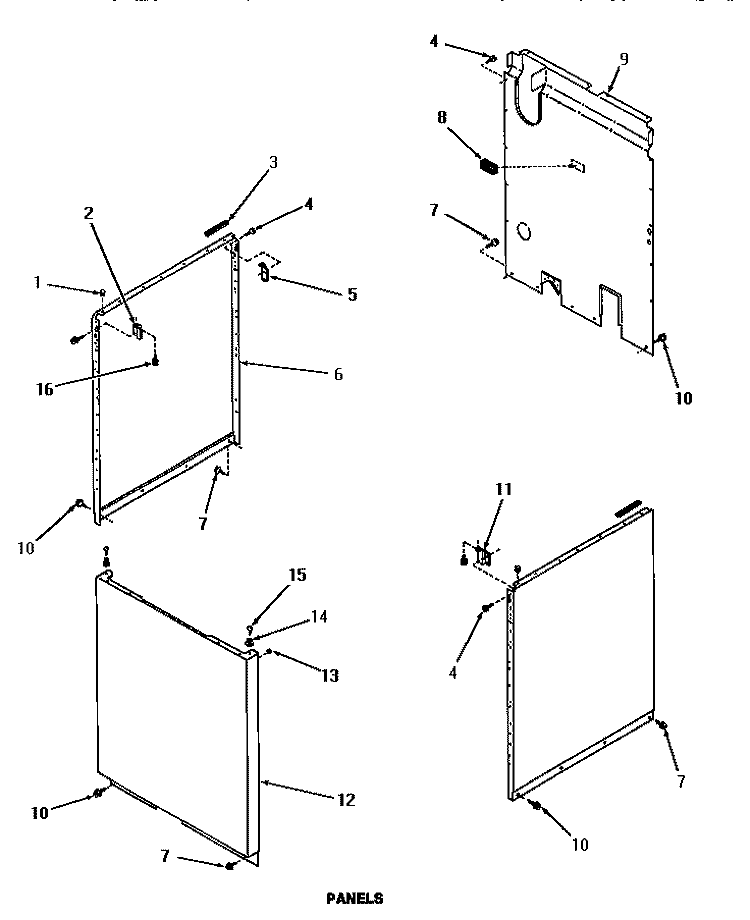 PANELS Diagram and Parts List for FA2950  Amana Washer