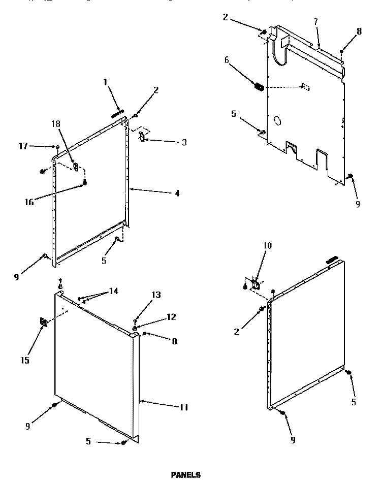 PANELS Diagram and Parts List for FA3820  Amana Washer
