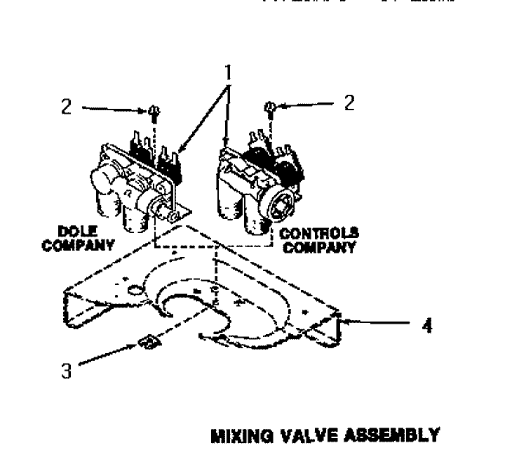 MIXING VALVE ASSY Diagram and Parts List for FA6610  Amana Washer