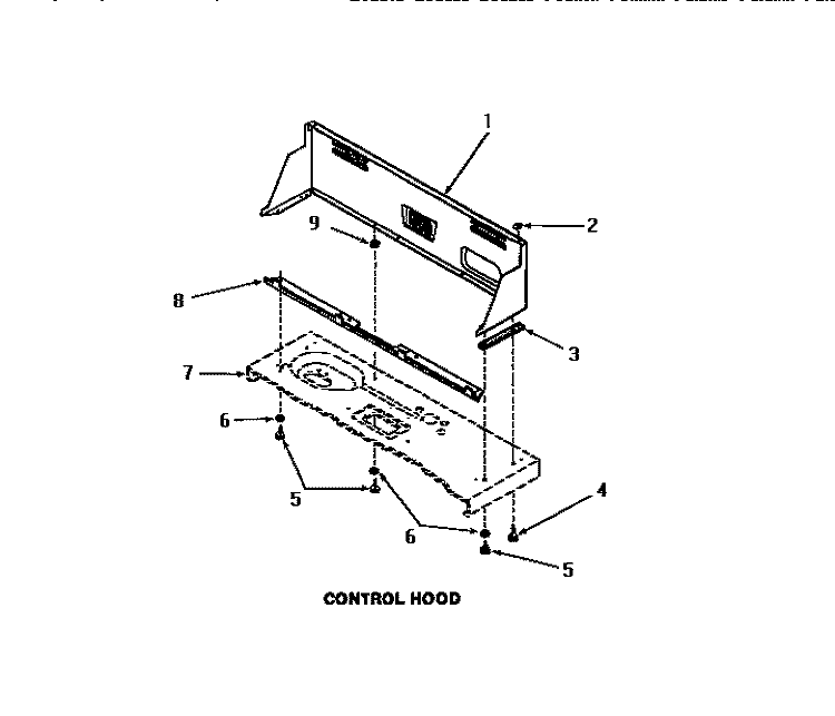 CONTROL HOOD Diagram and Parts List for FA4200  Amana Washer