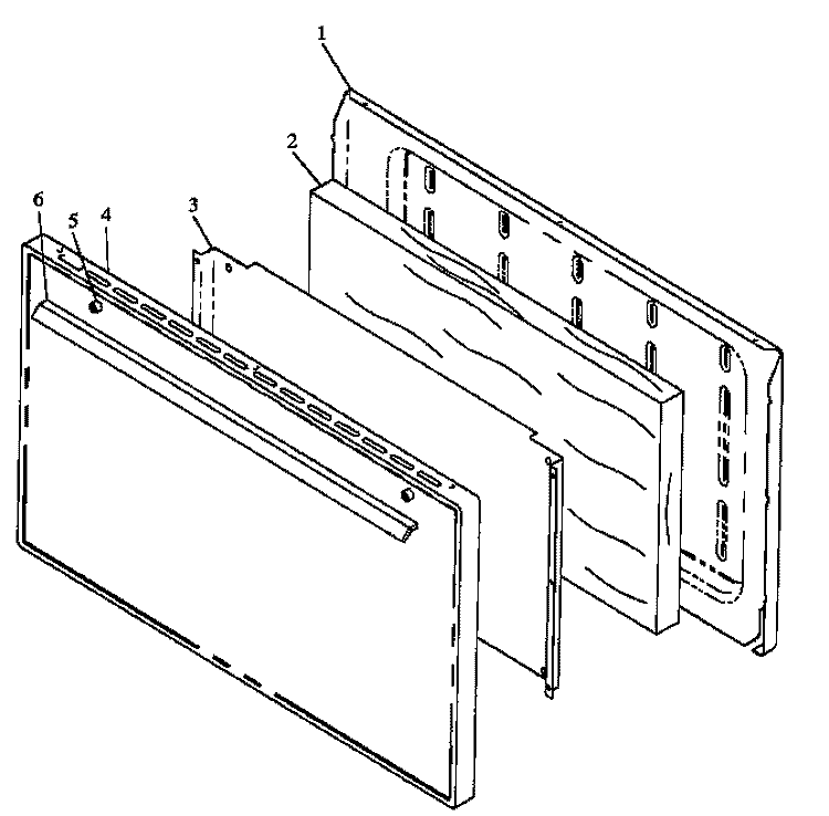 OVEN DOOR ASSY Diagram and Parts List for RLN330UW P1142815N W Amana Cooktop