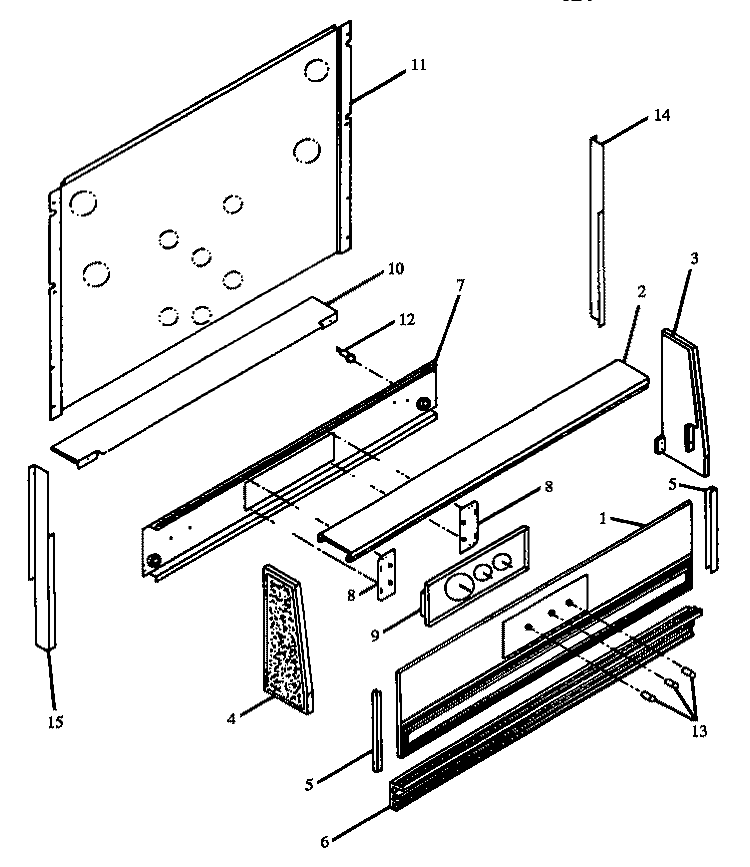 CONTROL PANEL ASSY Diagram and Parts List for RSS356UW P1141234N W Amana Range