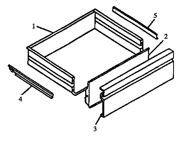 STORAGE DRAWER ASSY Diagram and Parts List for RSS356UW P1141234N W Amana Range