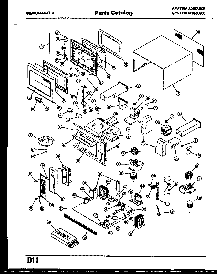 Page 1 Diagram and Parts List for 80/52006  Litton Microwave