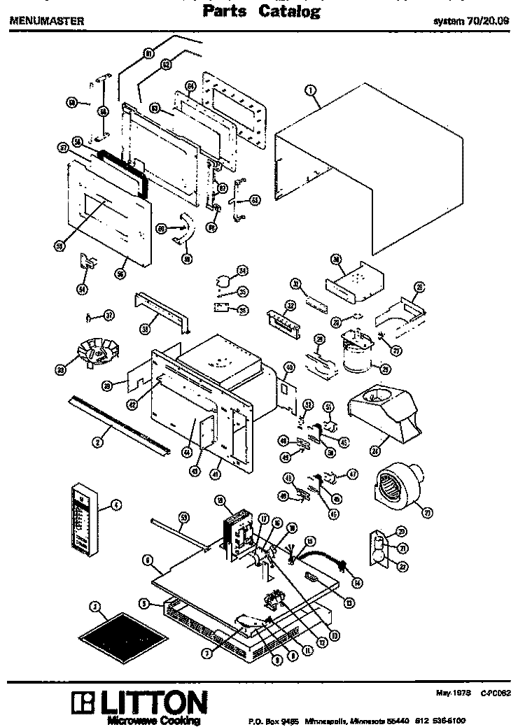 Page 1 Diagram and Parts List for 70/2009  Litton Microwave