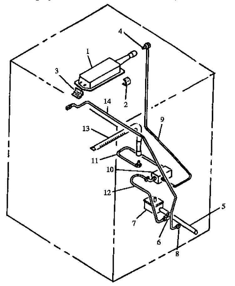 GAS COMPONENTS Diagram and Parts List for RSS356UL P1130975N L Amana Range