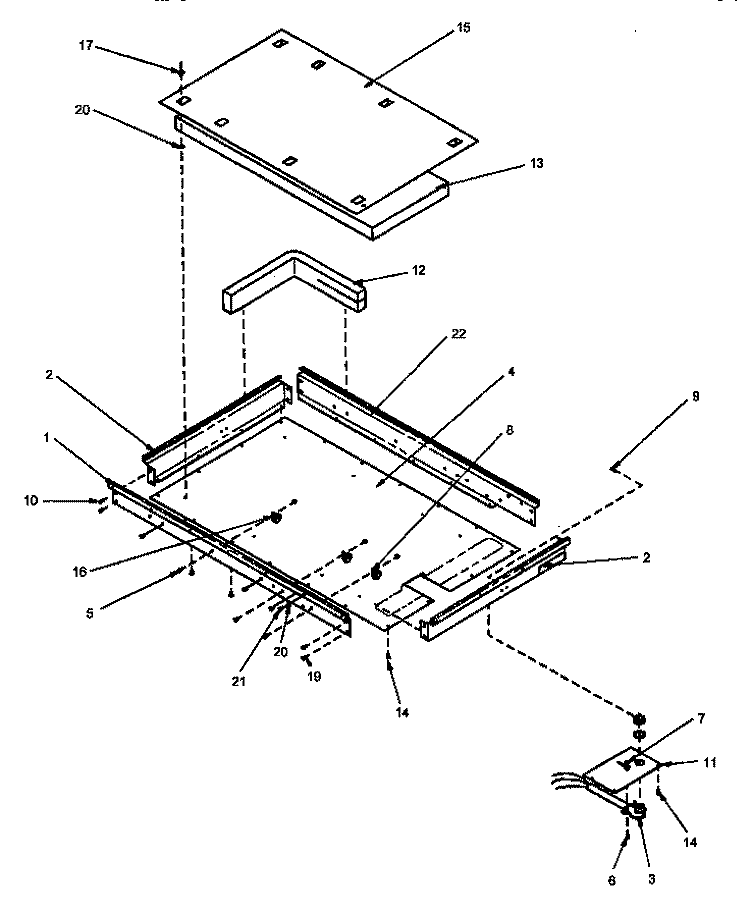 HEATER BOX ASSY Diagram and Parts List for AK2T30E P1172101S Amana Cooktop