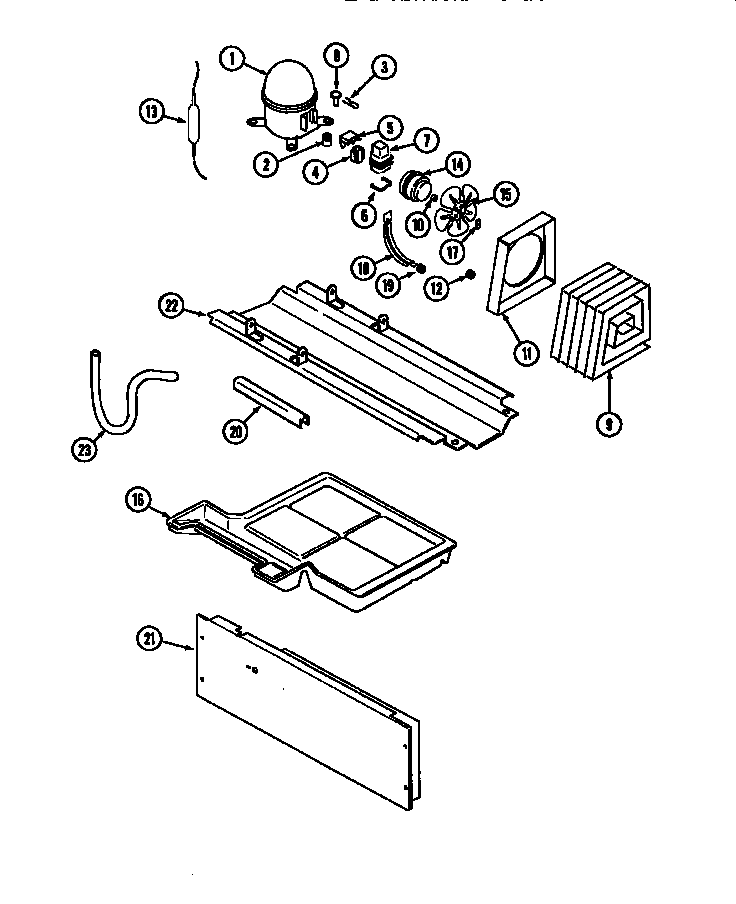 Compressor Diagram and Parts List for MTF2155BRN  Maytag Refrigerator
