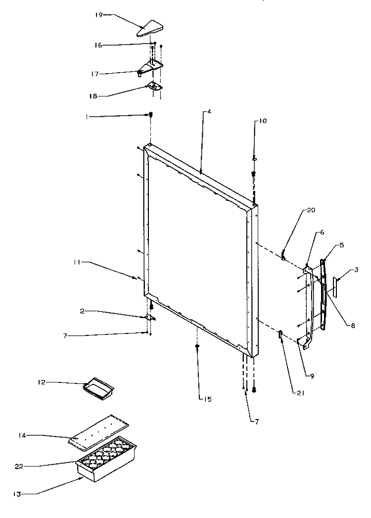 REF OUTER DOOR Diagram and Parts List for BH20S5W P1196501W Amana Refrigerator