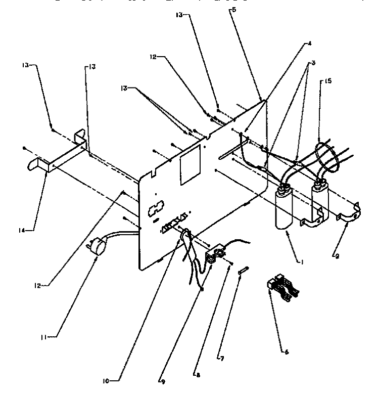BACK PANEL & COMPONENTS Diagram and Parts List for FSP10 P4020004102 Menumaster Microwave