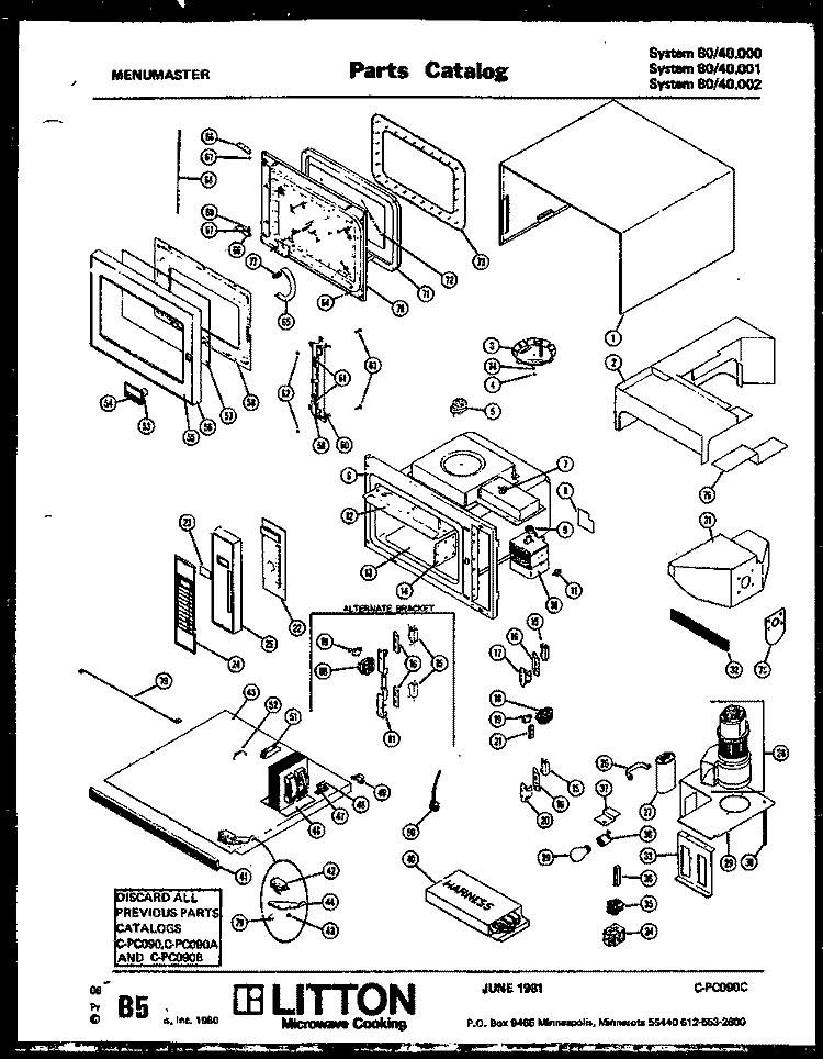 Page 1 Diagram and Parts List for SAND-5000 SAND-5.00 0 Amana Microwave