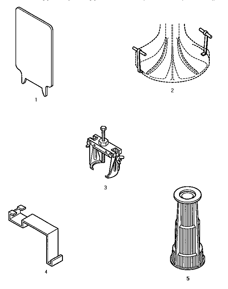 SPECIAL TOOLS Diagram and Parts List for LW4302L P1163302W L Amana Washer
