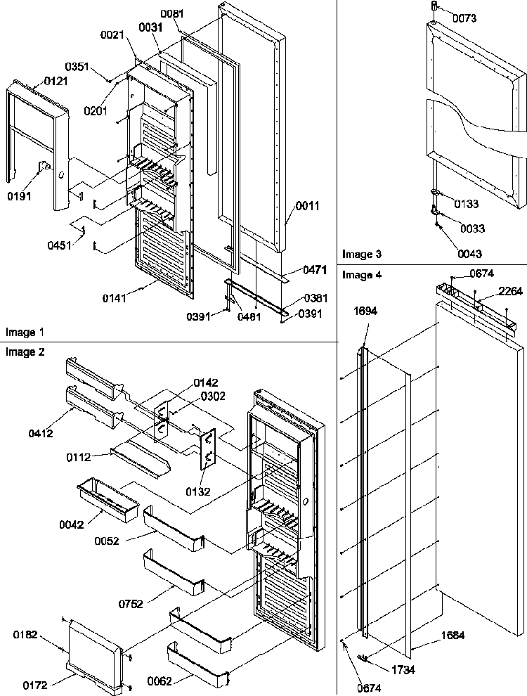 Refrigerator Door Diagram and Parts List for SBI20TPSW-P1190712WW  Amana Refrigerator
