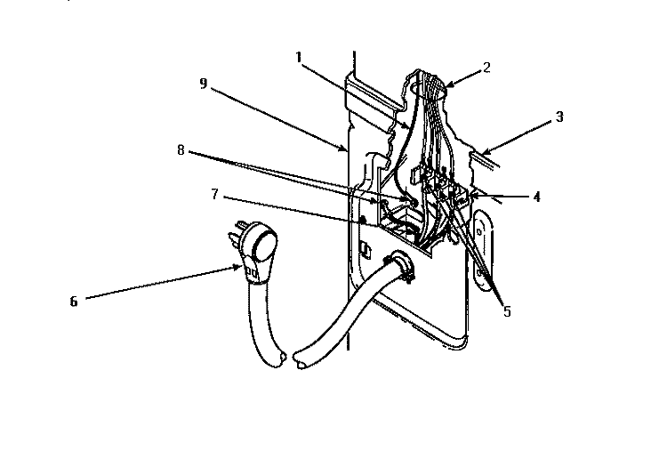 POWER CORD Diagram and Parts List for CE8407W PCE8407W Amana Dryer