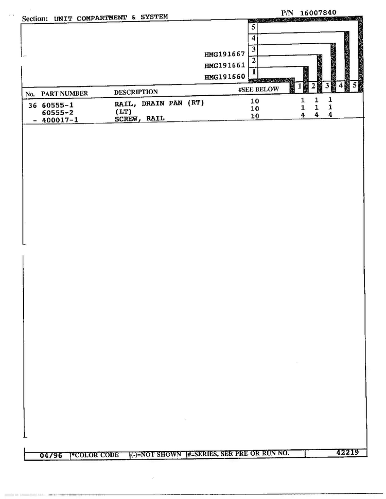 Unit Compartment/systems Page 3 Diagram and Parts List for HMG191660  Admiral Refrigerator