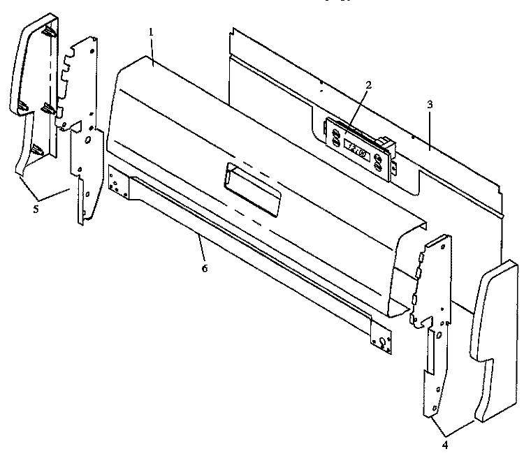 BACKGUARD ASSY Diagram and Parts List for SNK26AA P1142397NW Amana Range