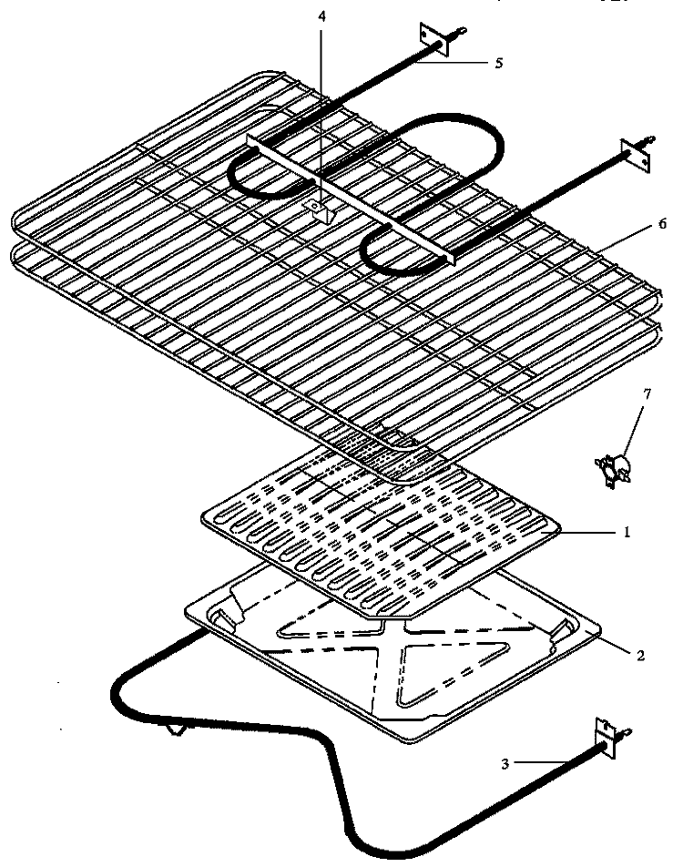 OVEN COMPONENTS Diagram and Parts List for SNE26AA P1142496N Amana Range