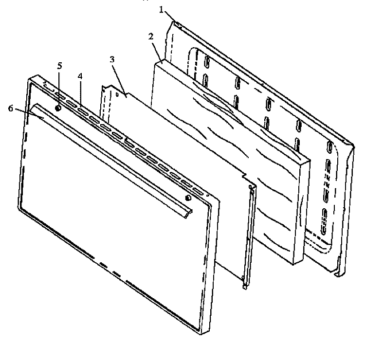 OVEN DOOR ASSY Diagram and Parts List for SNE26AA P1142496N Amana Range