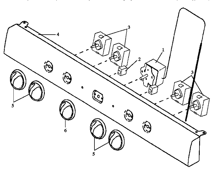 FRONT CONTROL PANEL ASSY Diagram and Parts List for SNE26AA P1142496N Amana Range