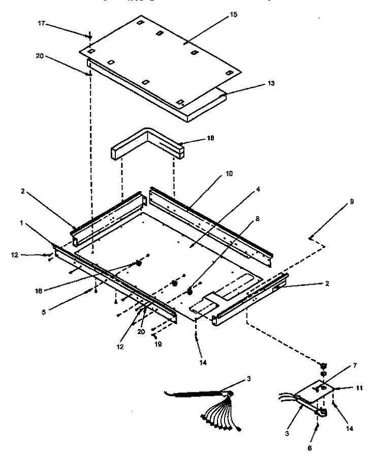 HEATER BOX ASSY Diagram and Parts List for AK2T30E1 P1131560N Amana Cooktop