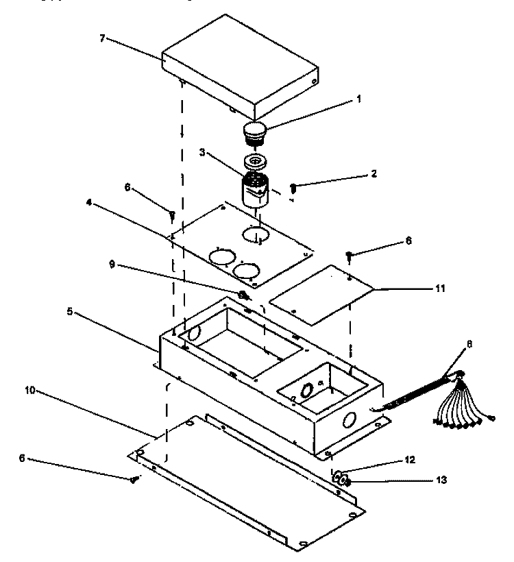 FUSE BOX Diagram and Parts List for CAK2T30W P1131561N Amana Cooktop