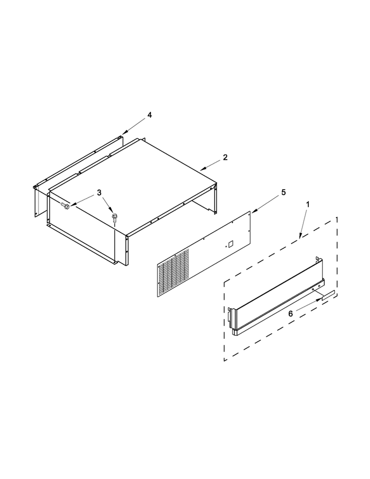 Top Grille And Unit Cover Parts Diagram and Parts List for JS48PPDUDB16  Jenn-Air Refrigerator