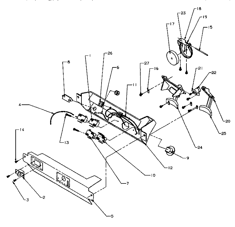 ICE & WATER CAVITY Diagram and Parts List for SXD22S2L P1190404W L Amana Refrigerator